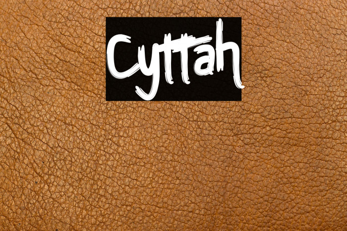 Cyttah Font examples