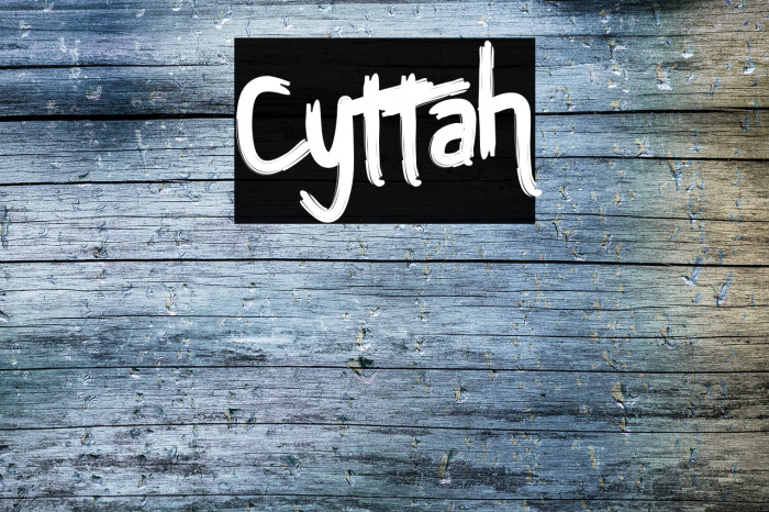 Cyttah Font examples