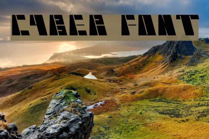 cyber Font examples