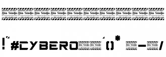cybero Personal Use Font OTHER CHARS