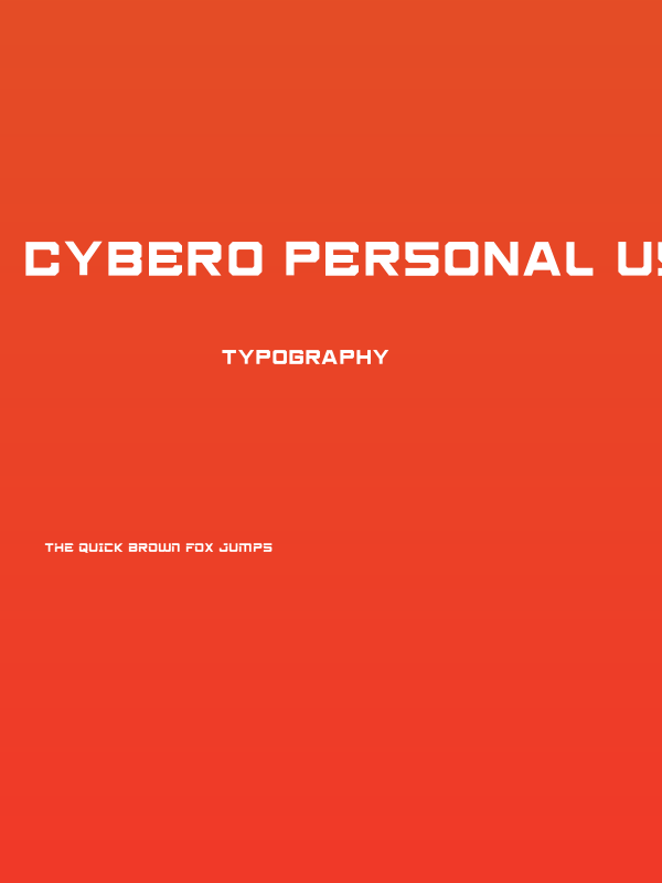 cybero Personal Use Poster