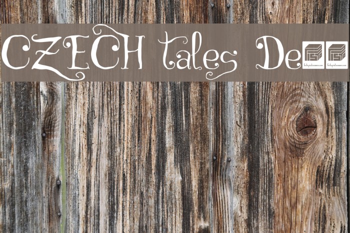 CZECH tales Demo Font examples