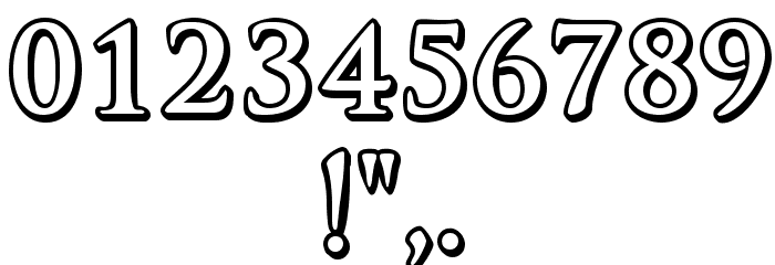 Czar Regular Font OTHER CHARS
