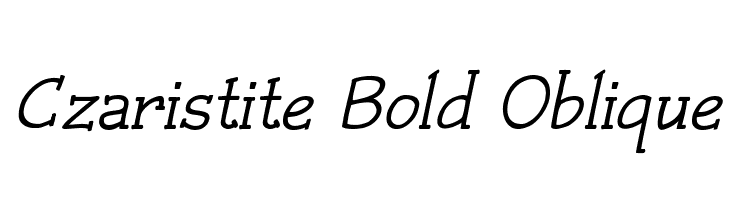 Czaristite Bold Oblique Font