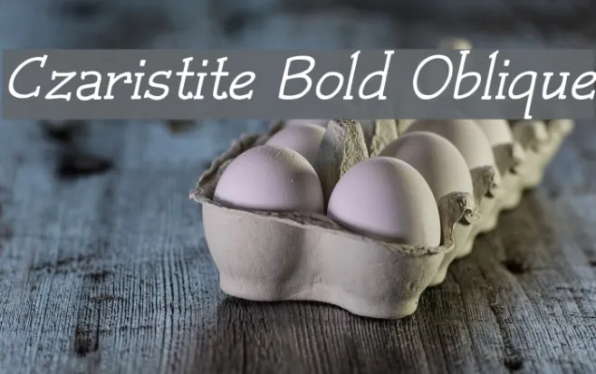 Czaristite Bold Oblique Example 3