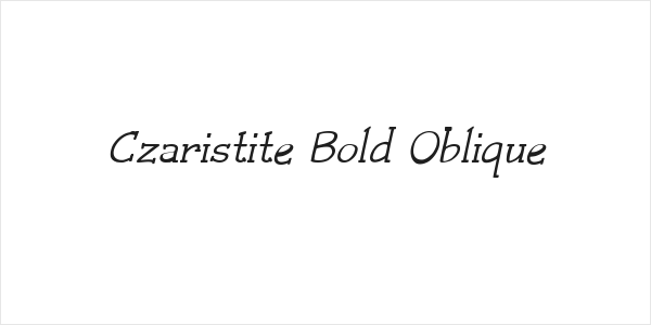 Czaristite Bold Oblique Logo