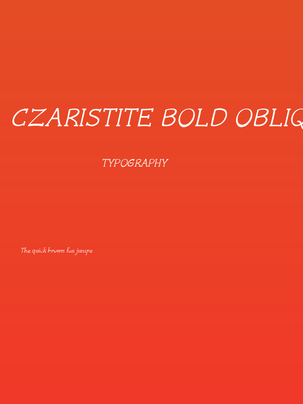 Czaristite Bold Oblique Poster
