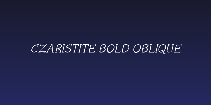 Czaristite Bold Oblique Social Header
