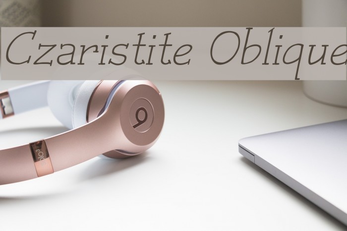 Czaristite Oblique Caratteri examples