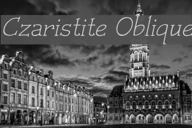 Czaristite Oblique Font examples