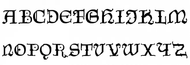 CzechGotika Fonte MAIÚSCULAS
