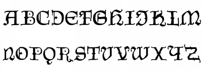 CzechGotika Fonte MAIÚSCULAS