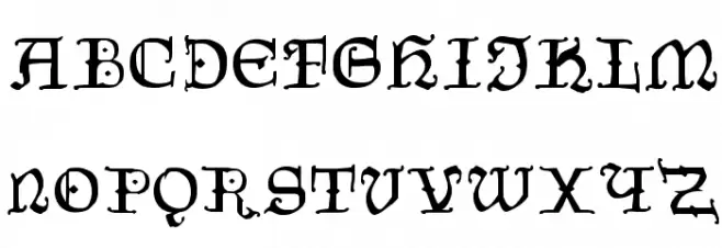 CzechGotika 字体 小写
