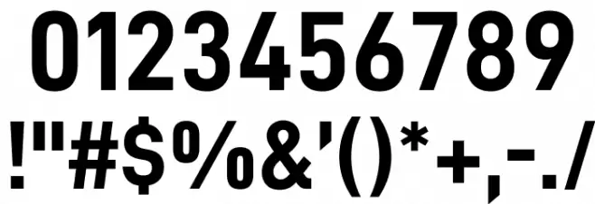 D-DIN Bold Font OTHER CHARS