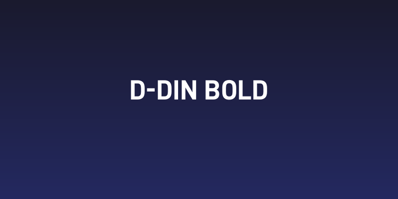 D-DIN Bold Social Header