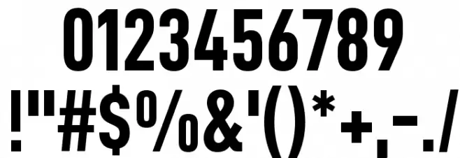 D-DIN Condensed Bold Font Alte caractere