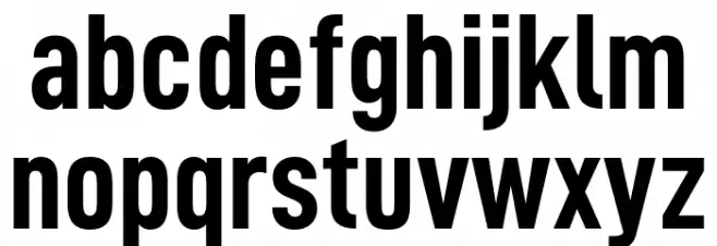 D-DIN Condensed Bold Font LOWERCASE