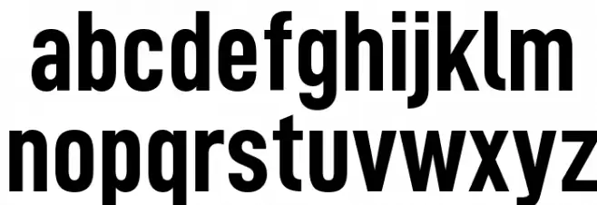 D-DIN Condensed Bold Font Litere mici