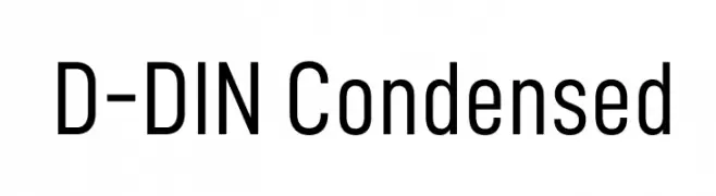 D-DIN Condensed  Скачать бесплатные шрифты