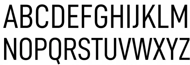 D-DIN Condensed Fonte MAIÚSCULAS