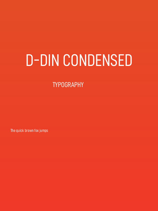 D-DIN Condensed Poster