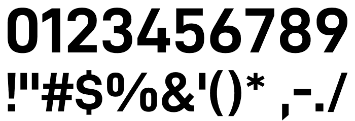 D-DIN Exp Bold Font OTHER CHARS