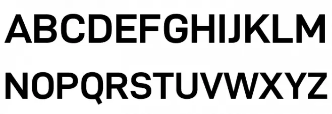 D-DIN Exp Bold Schriftart Groß