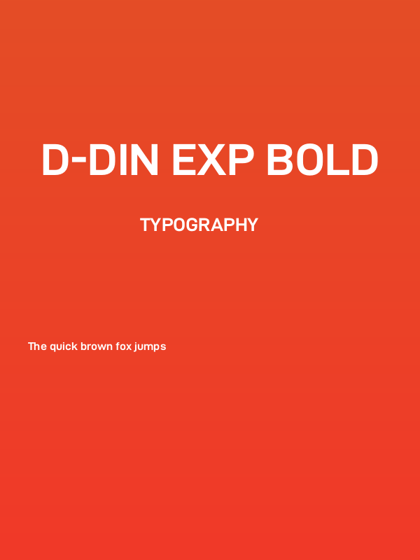 D-DIN Exp Bold Poster