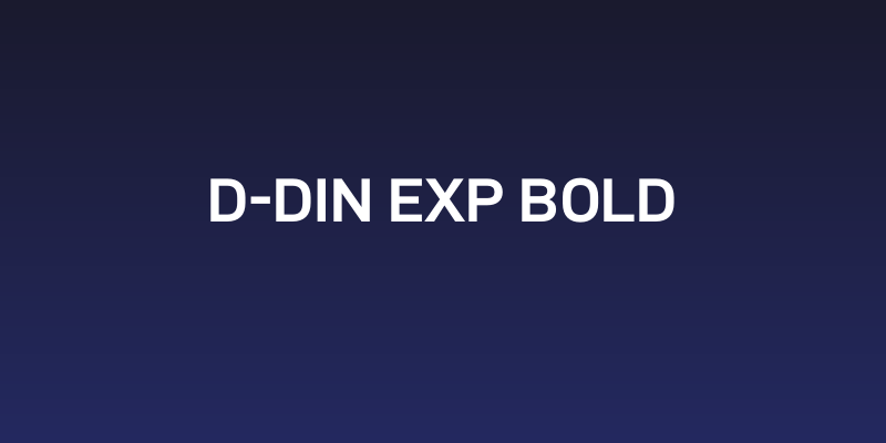 D-DIN Exp Bold Social Header