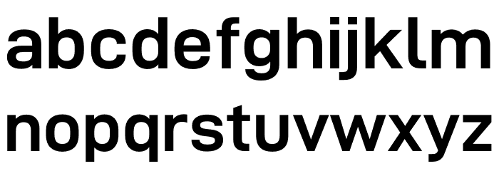 D-DIN Exp Bold Font LOWERCASE
