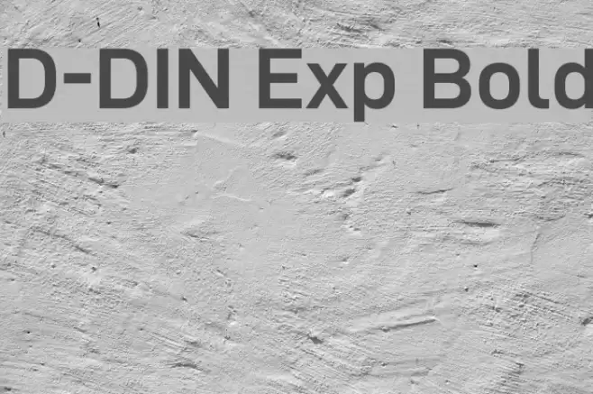 D-DIN Exp Bold Caratteri examples