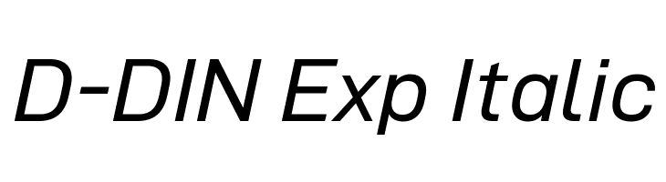 D-DIN Exp Italic Font