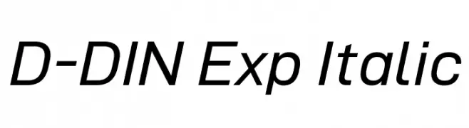 D-DIN Exp Italic Шрифта