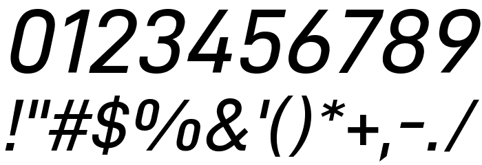 D-DIN Exp Italic Font OTHER CHARS