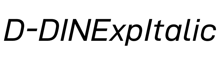 D-DIN Exp Italic  Free Fonts Download