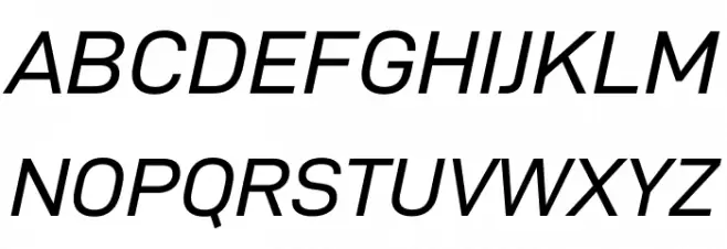 D-DIN Exp Italic Polices MAJUSCULES
