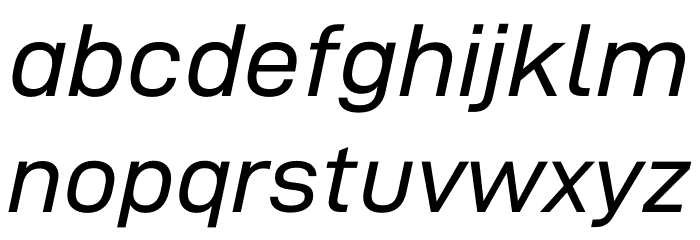 D-DIN Exp Italic Шрифта строчной