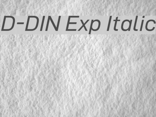 D-DIN Exp Italic Шрифта examples