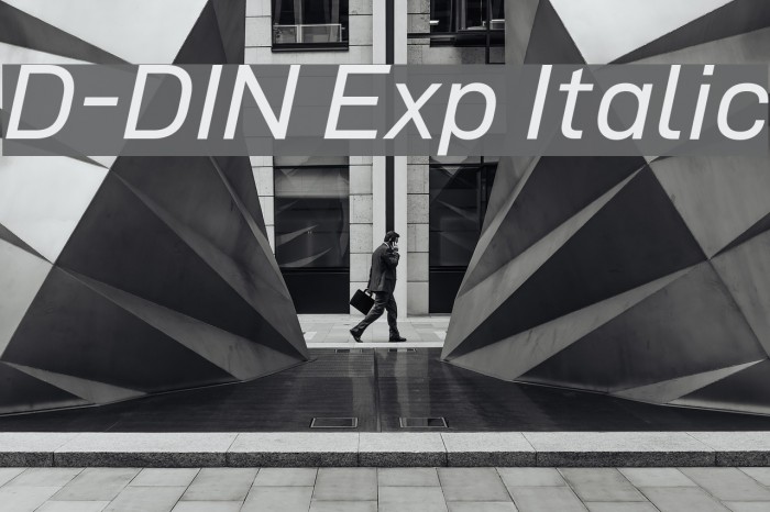 D-DIN Exp Italic Font examples