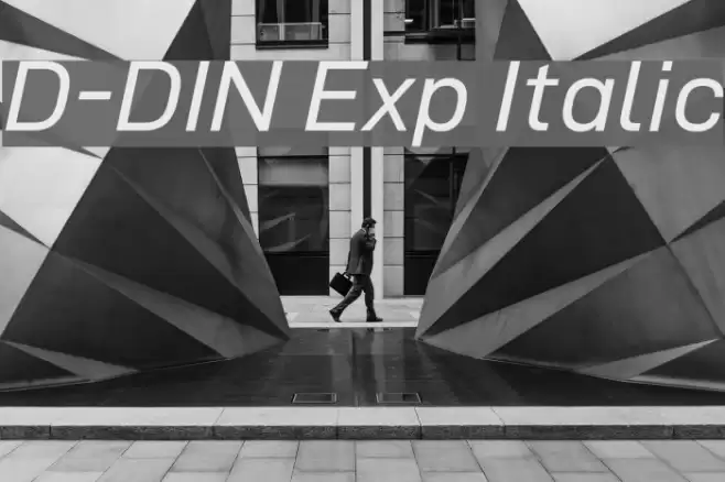 D-DIN Exp Italic Шрифта examples
