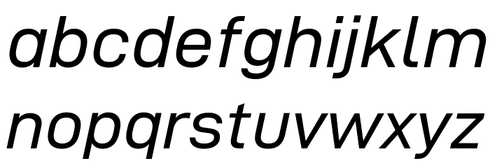 D-DIN Exp Italic Font LOWERCASE