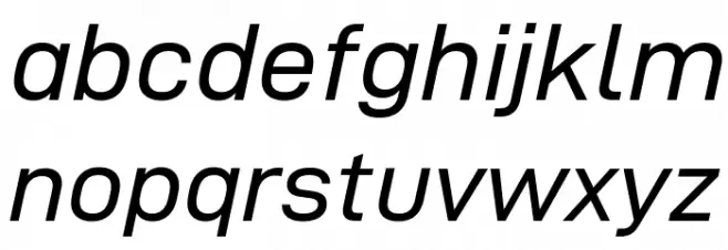 D-DIN Exp Italic Шрифта строчной