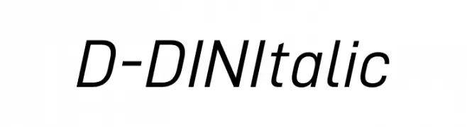 D-DIN Italic  Fuentes Gratis Descargar