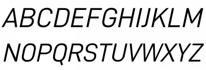 D-DIN Italic Polices MAJUSCULES
