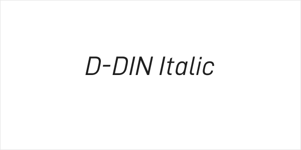 D-DIN Italic Logo