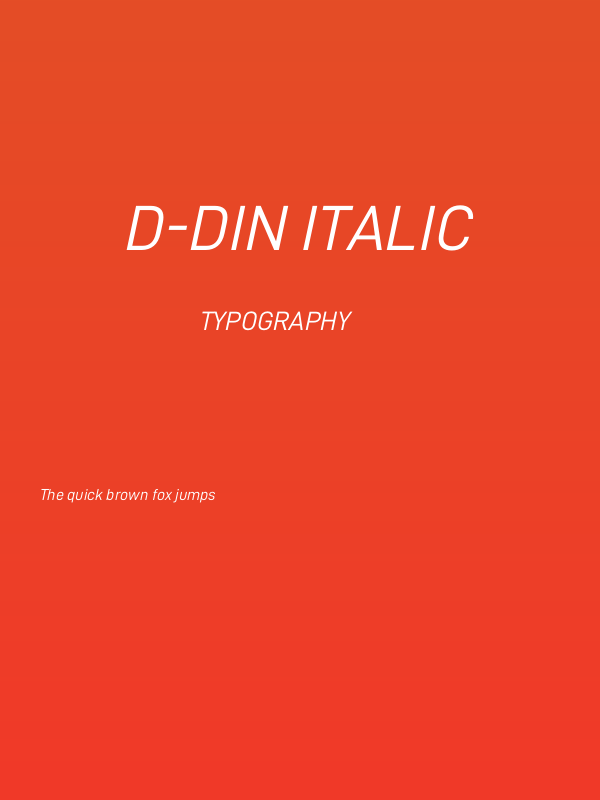 D-DIN Italic Poster