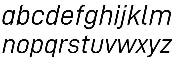 D-DIN Italic Шрифта строчной