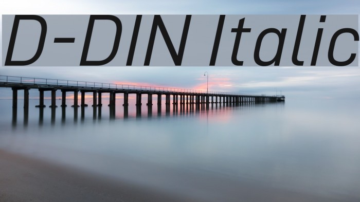 D-DIN Italic Font examples
