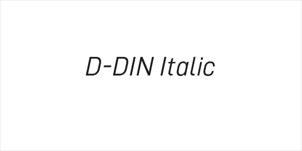 D-DIN Italic Logo