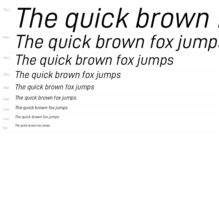 D-DIN Italic Waterfall